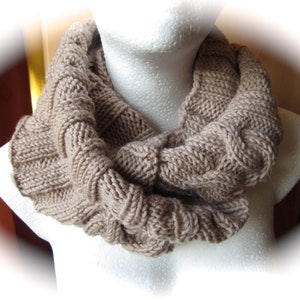 Loop knitted scarf tube scarf handknitted virgin wool handmade image 1