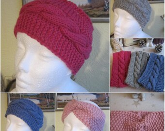 Knit headband turban ear warmer hair band hair accessories fitness yoga jogging leisure handmade gift souvenir wool