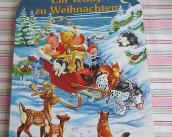 Vintage Buch Weihnachten "Ein Teddy zu Weihnachten" Kinderbuch vorlesen Kita Geschenk Mitbringsel