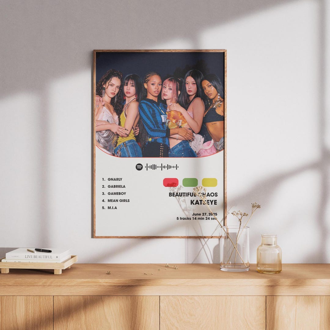 KATSEYE - Beautiful Chaos (PHYSICAL PRINT) | Album Poster | Music