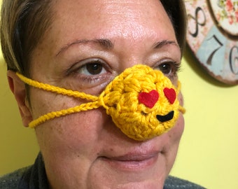 Emoji nose warmer, Outdoor nose hat, Fun Christmas gift, Emoticon Nose cover, Winter accessories, Nose scarf, Nose heater, Smiley face