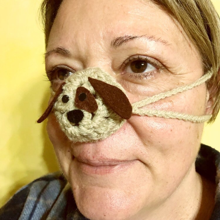 Crochet Dog Nose Warmer, Outdoor Nose Hat, Fun Christmas Gift, Nose