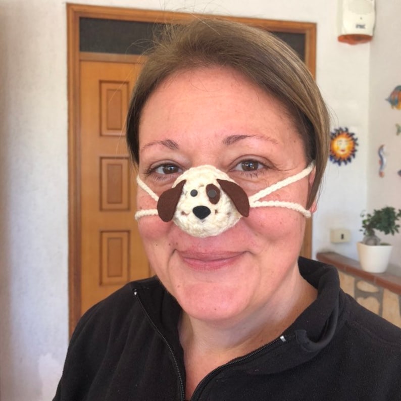 Crochet Dog Nose Warmer, Outdoor Nose Hat, Fun Christmas Gift, Nose