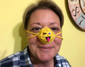 Emoji nose warmer, Outdoor nose hat, Fun Christmas gift, Emoticon Nose cover, Winter accessories, Nose scarf, Nose heater, Smiley face