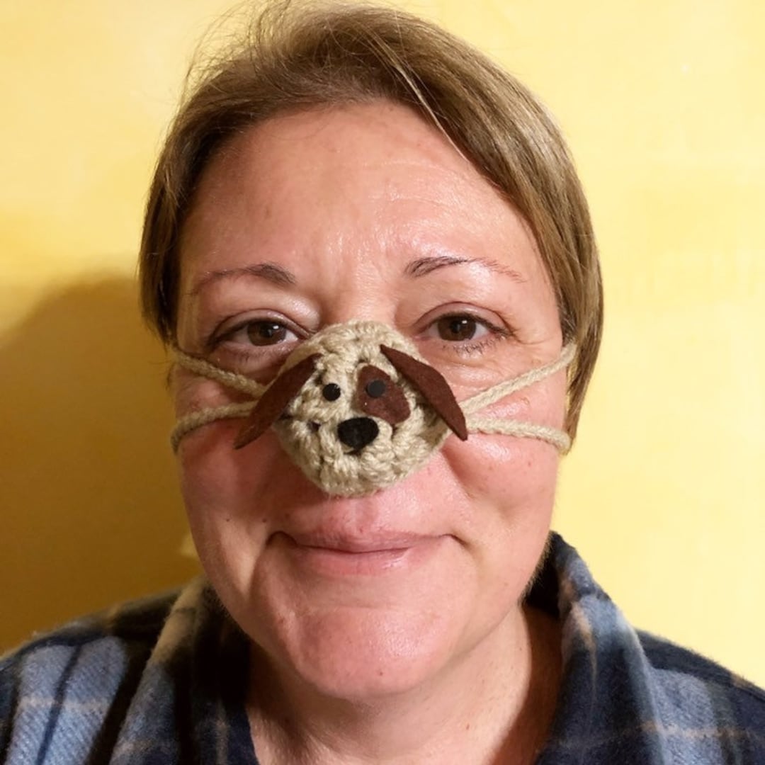 Crochet Dog Nose Warmer, Outdoor Nose Hat, Fun Christmas Gift, Nose