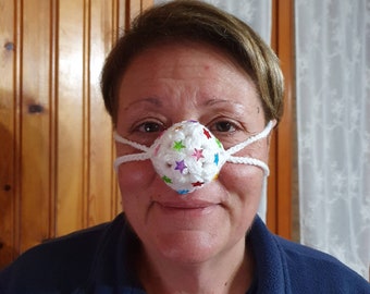 Colorful star nose warmer, Shiny nose warmer, Crochet Nose cover, Winter accessories, Nose scarf, Valentines gift for her