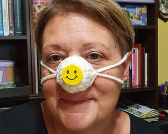 Emoji nose warmer, Outdoor nose hat, Fun Christmas gift, Emoticon Nose cover, Winter accessories, Nose scarf, Nose heater, Smiley face