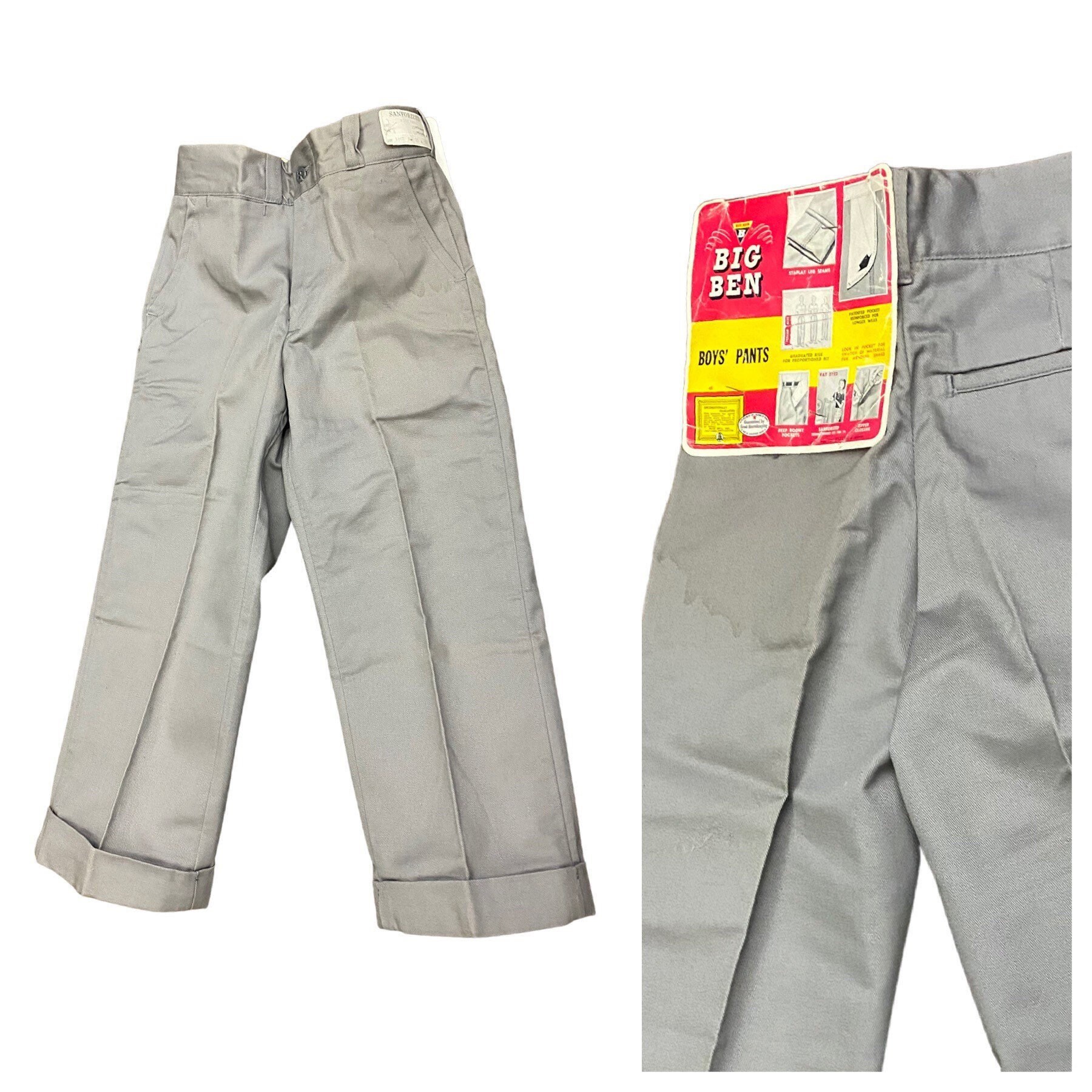 1950s Boys Workwear Pants / 50s NOS Big 