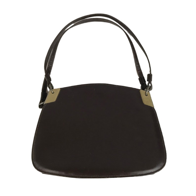 1960s Brown Leather Handbag / 60s Mod Leather Top Handle Purse Etsy