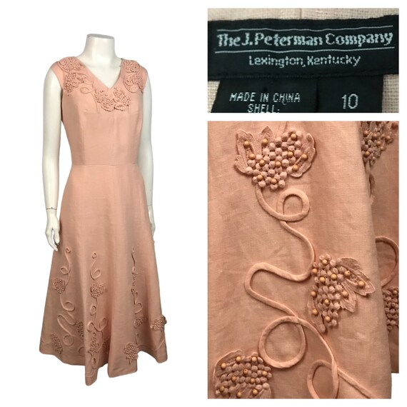 1990s Fit and Flare Sleeveless Dress / J Peterman