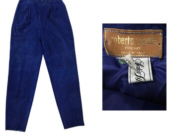 Blue Suede Pants - Etsy