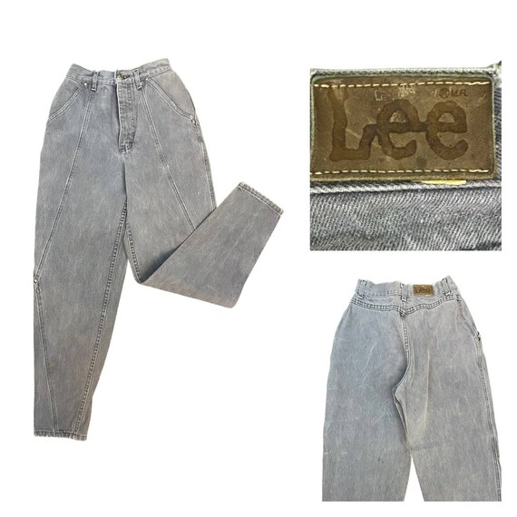 Vintage 1980s Lee Light Gray Denim 