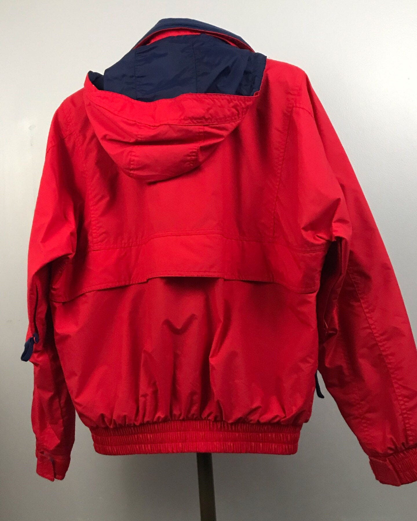 1990s Eddie Bauer Jacket / Red Hooded Zip Up Ski Coat / Mens | Etsy