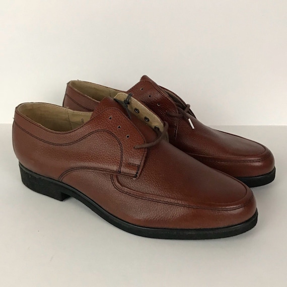 Vintage NOS 1970s 1980s Brown Cordovan Pebble Grai