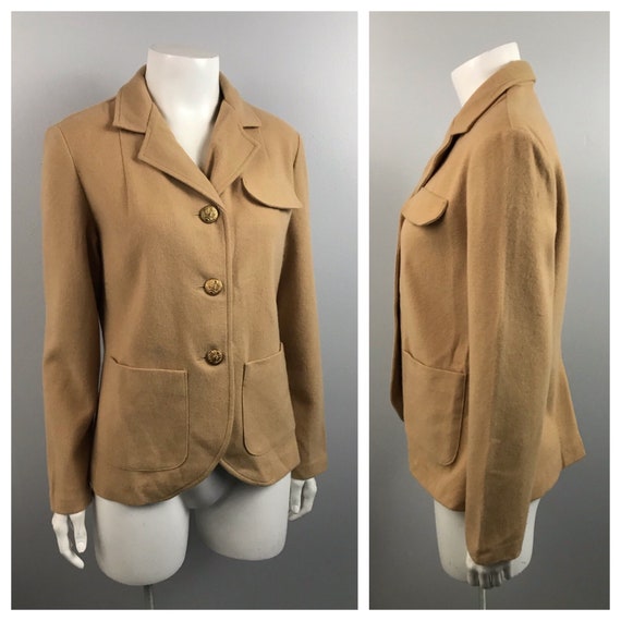 1960s Tan Blazer / Button up Suit Jacket Long Sleeve Eagle | Etsy