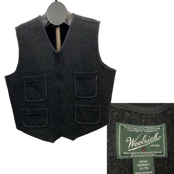 Vintage Black Wool Belted Sweater Vest 