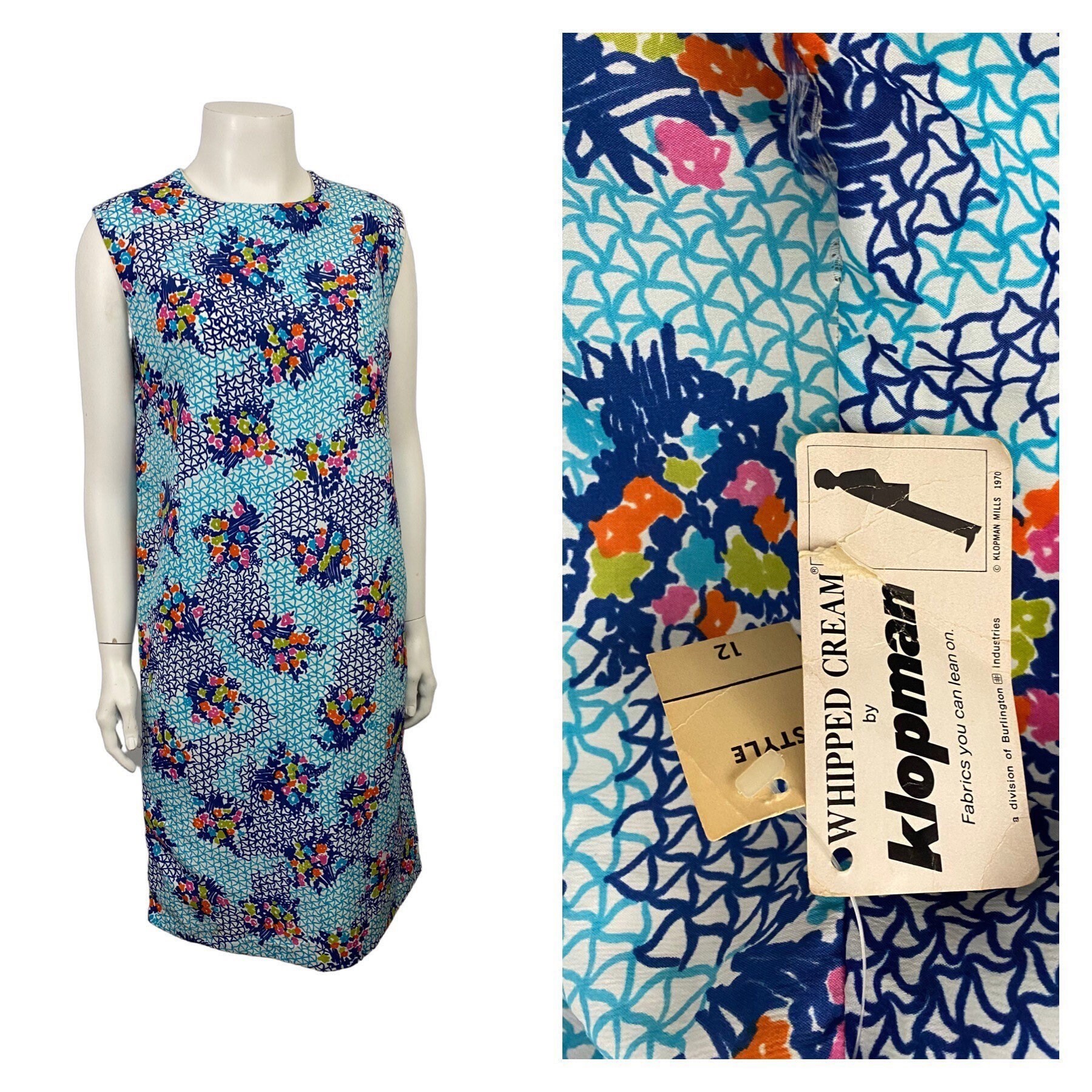 1960s Sleeveless Dress / Deadstock 