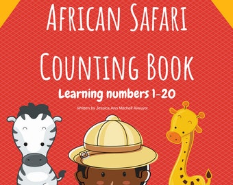 Libro de contar del safari africano para niños - Números del 1 al 20