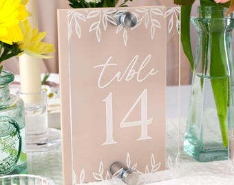 Foliage Stand Off Wedding Table Number