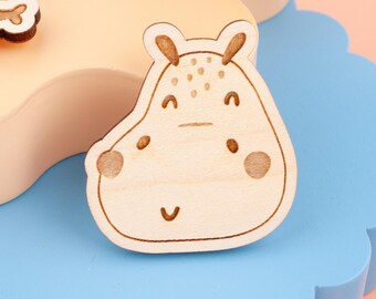 Hippo Animal Wall Hook, Self Adhesive Nursery Wall Hook, Safari Kids Hook, Jungle Hanger, Poster Hanger, Nursery Decor, Hook for Nursery