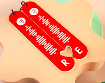 Spotify Keyring Set, Couple's Valentines Day Gift, Anniversary Gift, Our Song