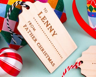Personalised From Father Christmas Gift Tag