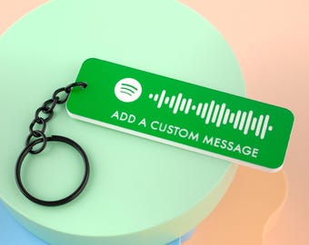 Custom Message Spotify Keyring, Valentines Day Gift, Anniversary Gift, Music Lover