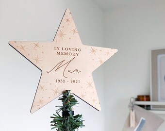 missing dad at Christmas Missing loved one tree topper personalized cardinal tree topper child loss keepsake