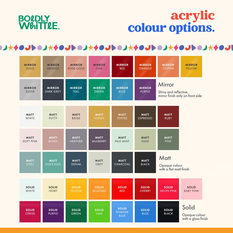 a color scheme for acrylic colors