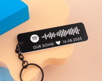 Our Song Spotify Keyring, Valentines Day Gift, Anniversary Gift, Music Lover