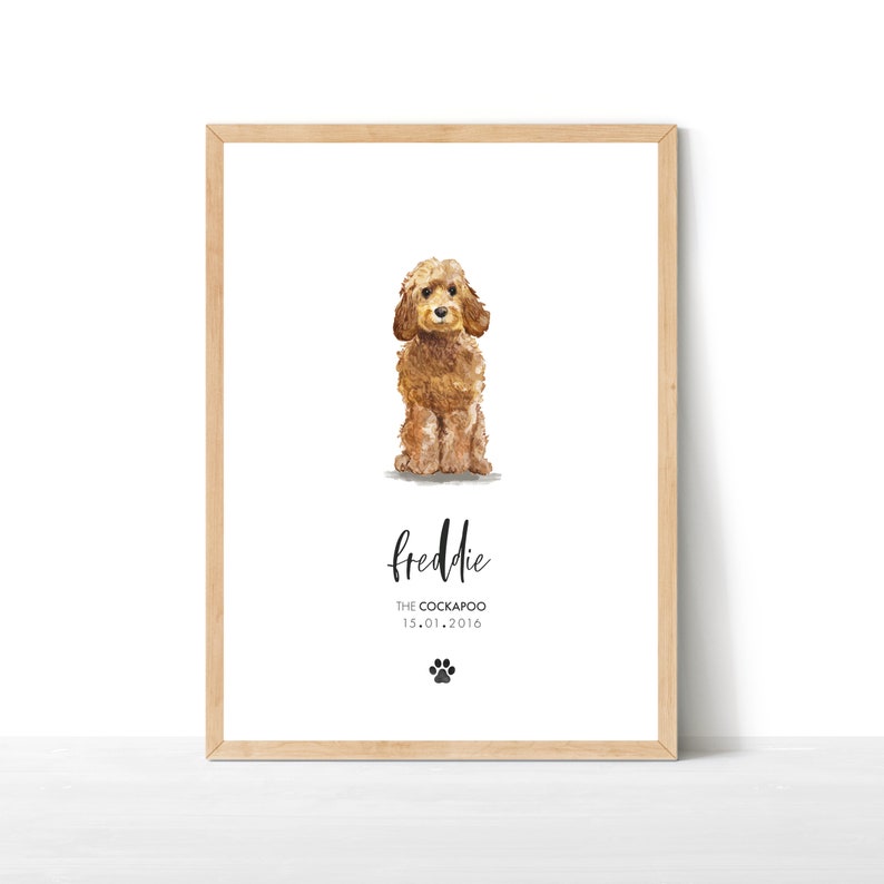 Personalised Cockapoo Print Dog Lover 