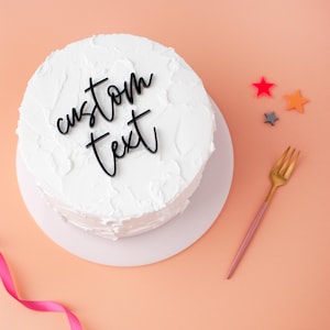 Your Custom Text Cake Charm, Acrylic Cake Topper, Cake Decoration, Cake Topper Name, Mirror Acrylic, Party Decor, Birthday Cake Decor