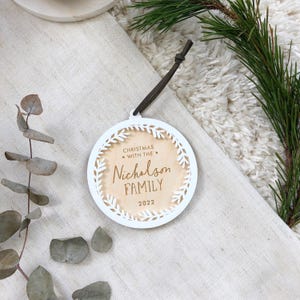 Personalised Family Christmas Decoration, Christmas Ornament, Christmas Tree Decoration, Tree Ornament, Gift for Couple, Gift for Family