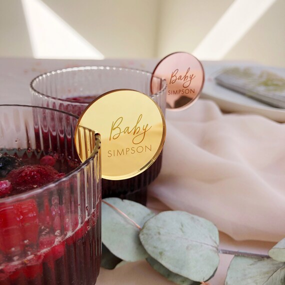 Personalised Baby Shower Name Tag for Glass Mummy to Be Gift Etsy