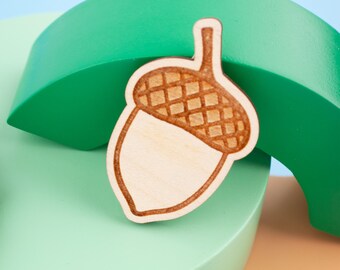 Gancho de pared autoadhesivo de bellota, diseño de bosque, para niños, para impresiones, pósteres y decoración infantil.