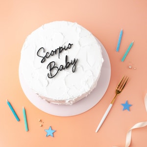 Scorpio Baby Star sign Cake Charm Decor Set