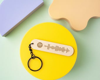 Spotify Personalised Keyring, Gift for loved one, Anniversary Gift, Valentines Gift, Our Song Keychain, Engraved Keyring