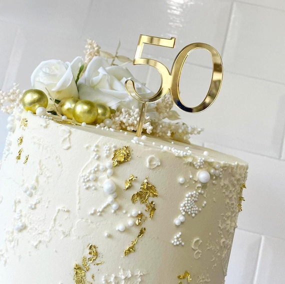 Any Age Number Cake Topper, Birthday Cake Decor, Mirror Acrylic, Party Decor, 18th 21st 30th 40th 50th 60th Birthday