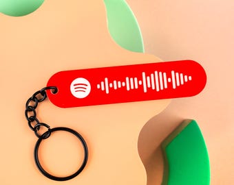 Any Song or Playlist Spotify Keyring, Valentines Day Gift, Anniversary Gift, Music Lover