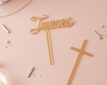 Personalised Christening or Baptism Cake Topper