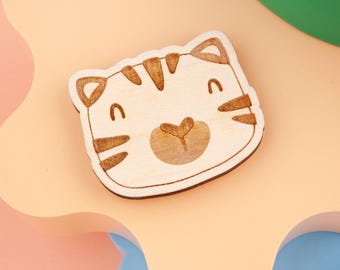 Tiger Animal Wall Hook, Self Adhesive Nursery Wall Hook, Safari Kids Hook, Jungle Hanger, Poster Hanger, Nursery Decor, Hook for Nursery