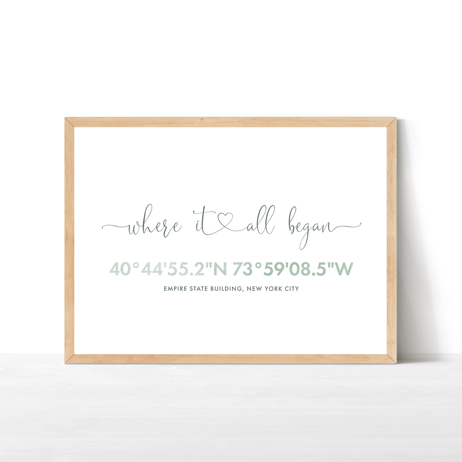 Coordinates Gift Gift for Couples Engagement Gift | Etsy