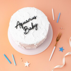 Aquarius Cake Keychain Aquarius Baby Cake