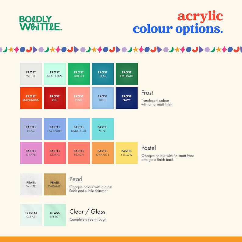 a color scheme for acrylic acrylic options