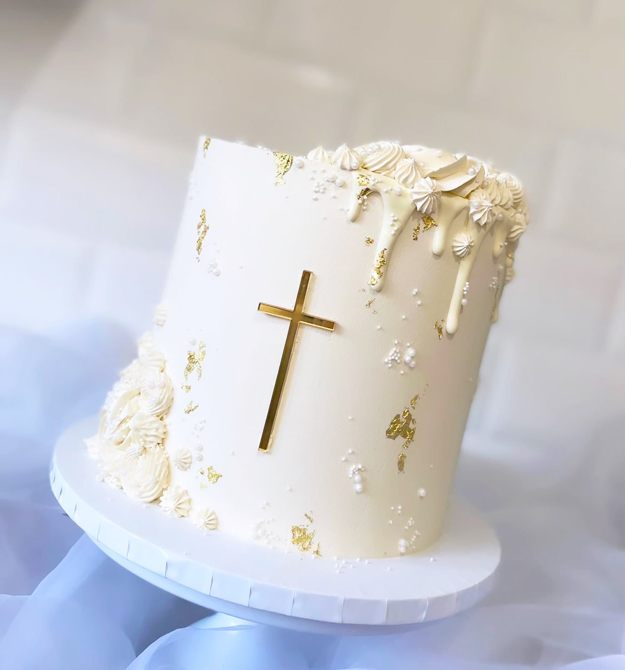 Épinglé sur Baptismal cake + gâteau de baptême