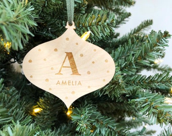 Personalised Dotty Name Christmas Ornament, Tree Decoration, Personalised Bauble, Christmas Decoration, Tree Ornament, Family Christmas Gift