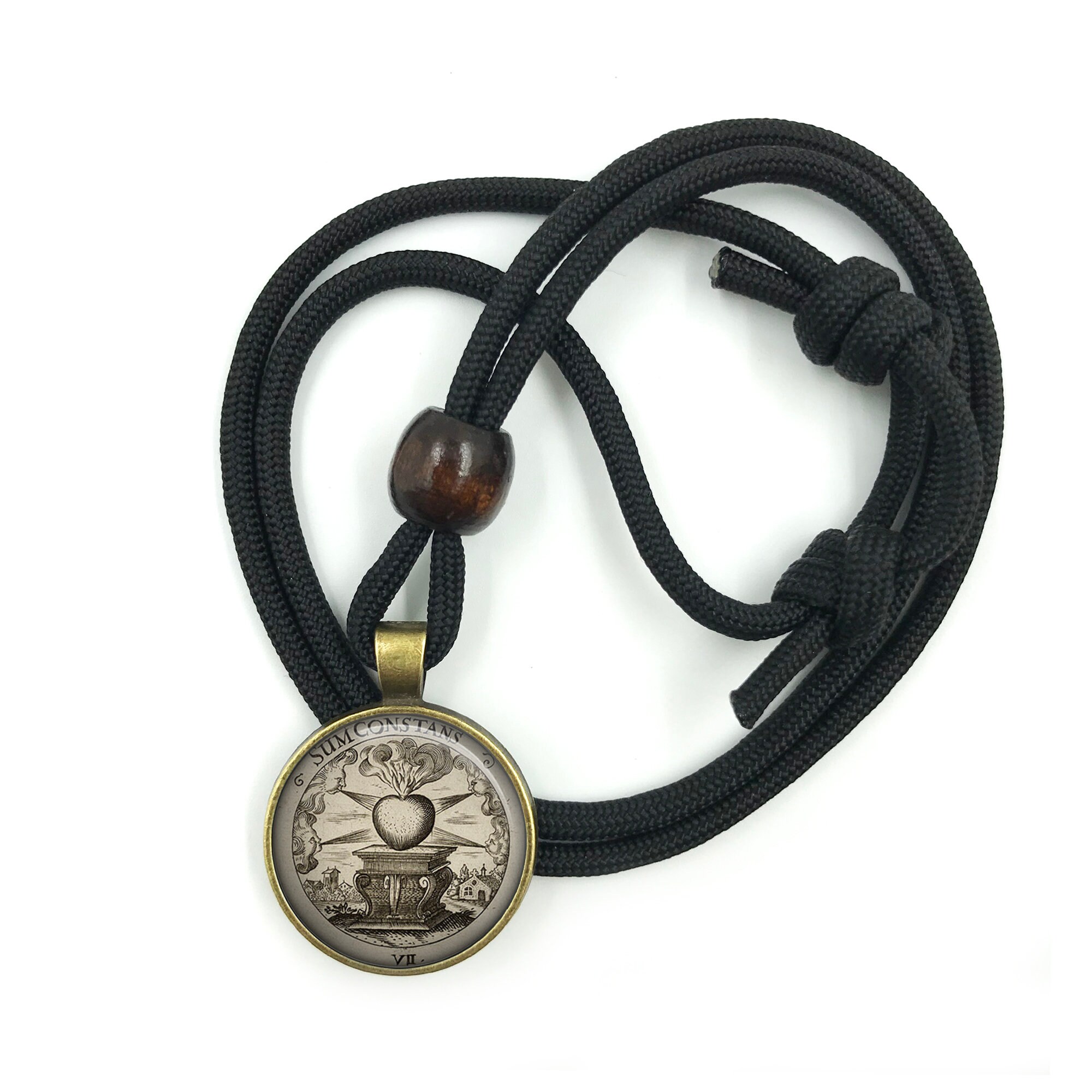 Alchemy Necklace Paracord Adjustable Necklace Mens Pendant Etsy UK