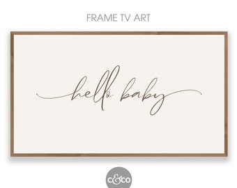 Hello Baby Samsung Frame TV Art: Modern Nursery Decor (Digital Download)