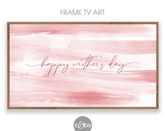 Mother's Day Samsung Frame TV Art: Pink Watercolor Abstract (Digital Download)