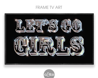 Cowgirl Bachelorette Frame TV Art: Let's Go Girls (Digital Download)